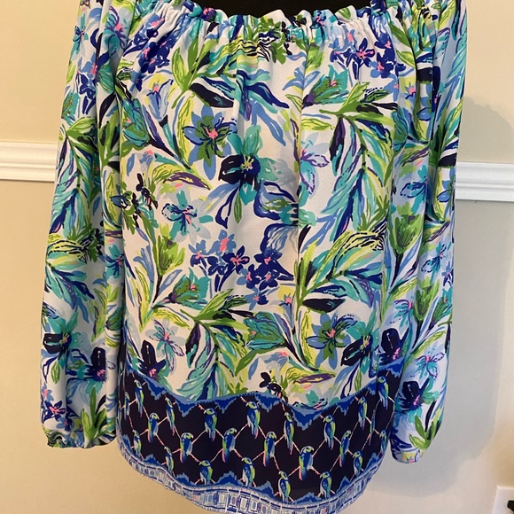 Lilly Pulitzer Lou Lou Floral Flutter Top - Size Large - Picture 8 of 9